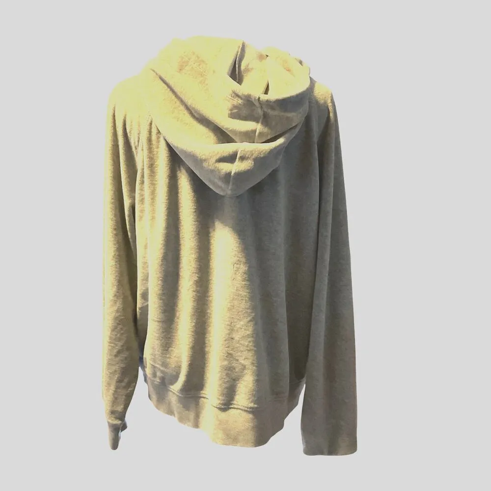 I. Crew Women’s Velour Pullover Hoodie. Gray. Size Large Gray - Image 3