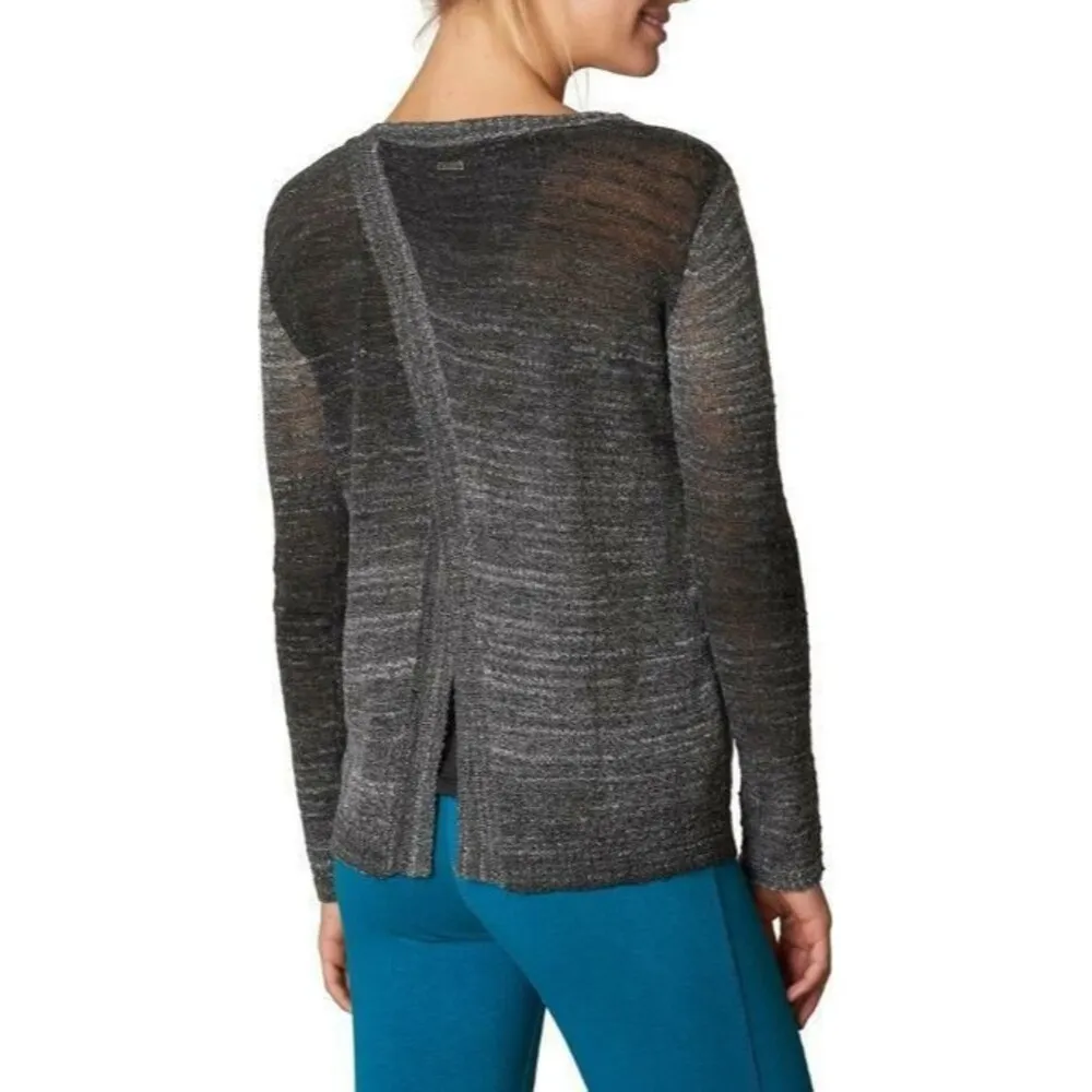 NWT New Womens L Prana Julien Sweater Top Organic Dark Teal Blue Logo LS Layer Size L - Image 7