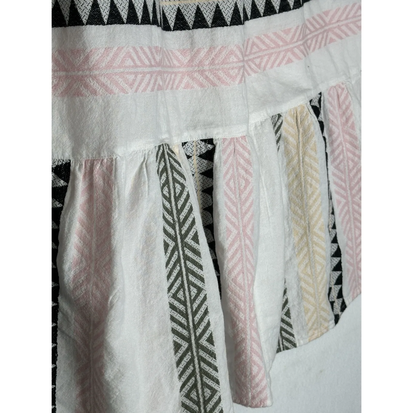 Ashlynn Embroidered Midi Tiered Boho Skirt‎ Large - Image 7