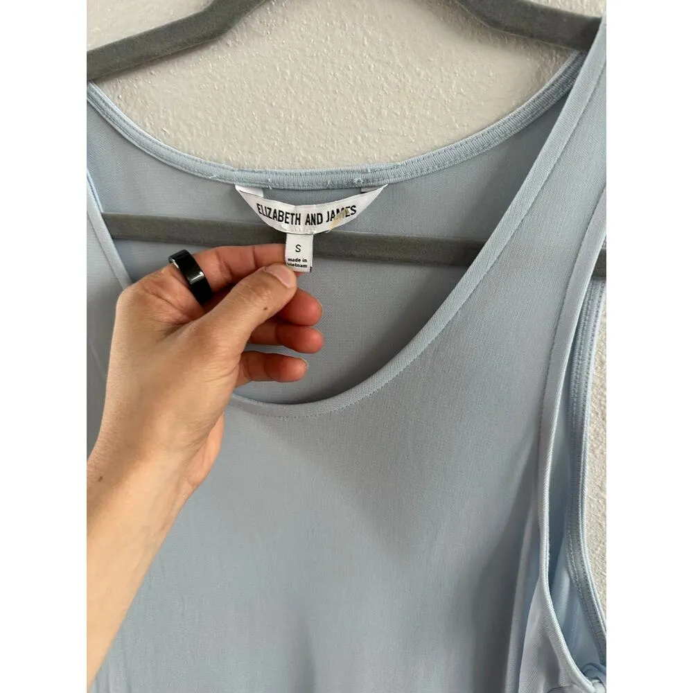 Elizabeth and James blue tiered belted maxi dress - Image 8