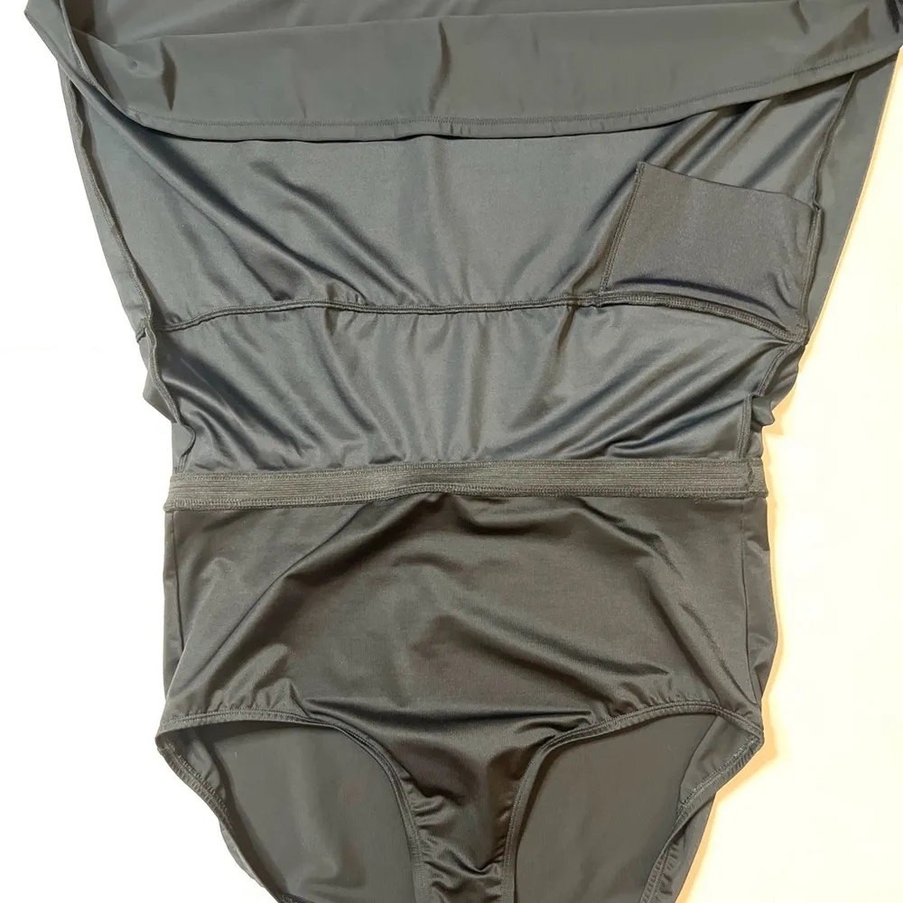 Miraclesuit Black Fit & Flair Zip Pocket Swim Bikini Bottom Skirt Sz 16 … - Image 5