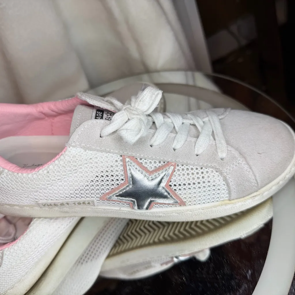 Vintage Havana Carla White and Silver Star women’s Sneakers size 7.5 new - Image 7