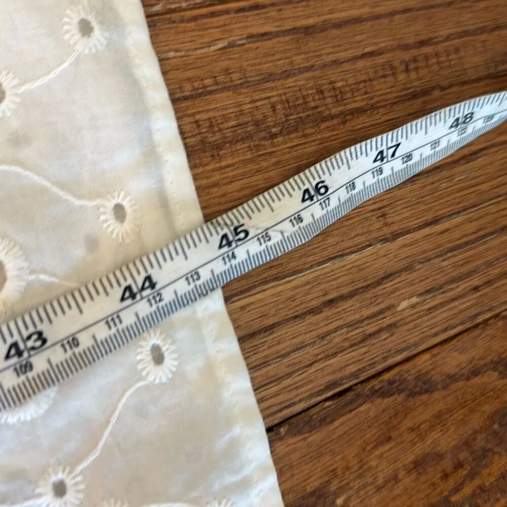 Knox Rose NWT white eyelet puff sleeve midi dress pockets small - Image 9