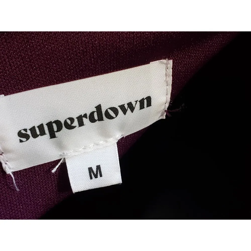 Super down Cocktail Dress Womens Medium Purple Velvet Off The Shoulder Back Zip - Image 3