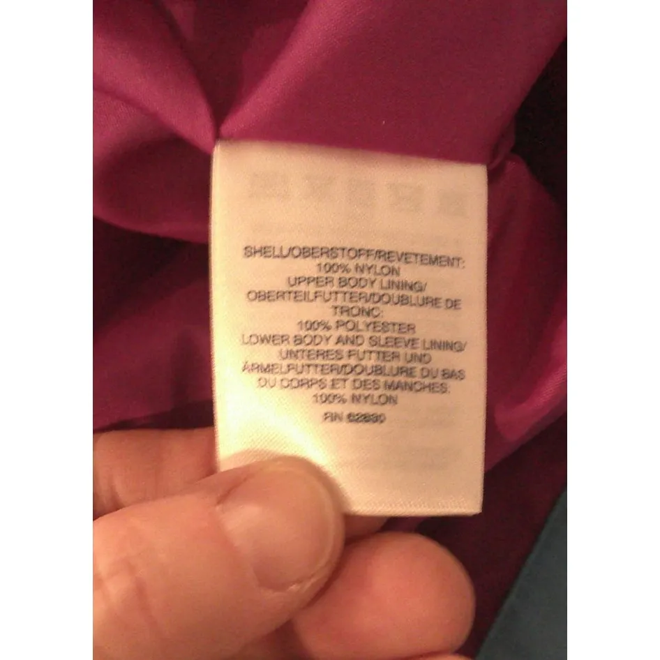 Lands End Jacket Womens XL 18 Blue Purple Fleece Lining Hoodie‎ Waterproof NEW - Image 12