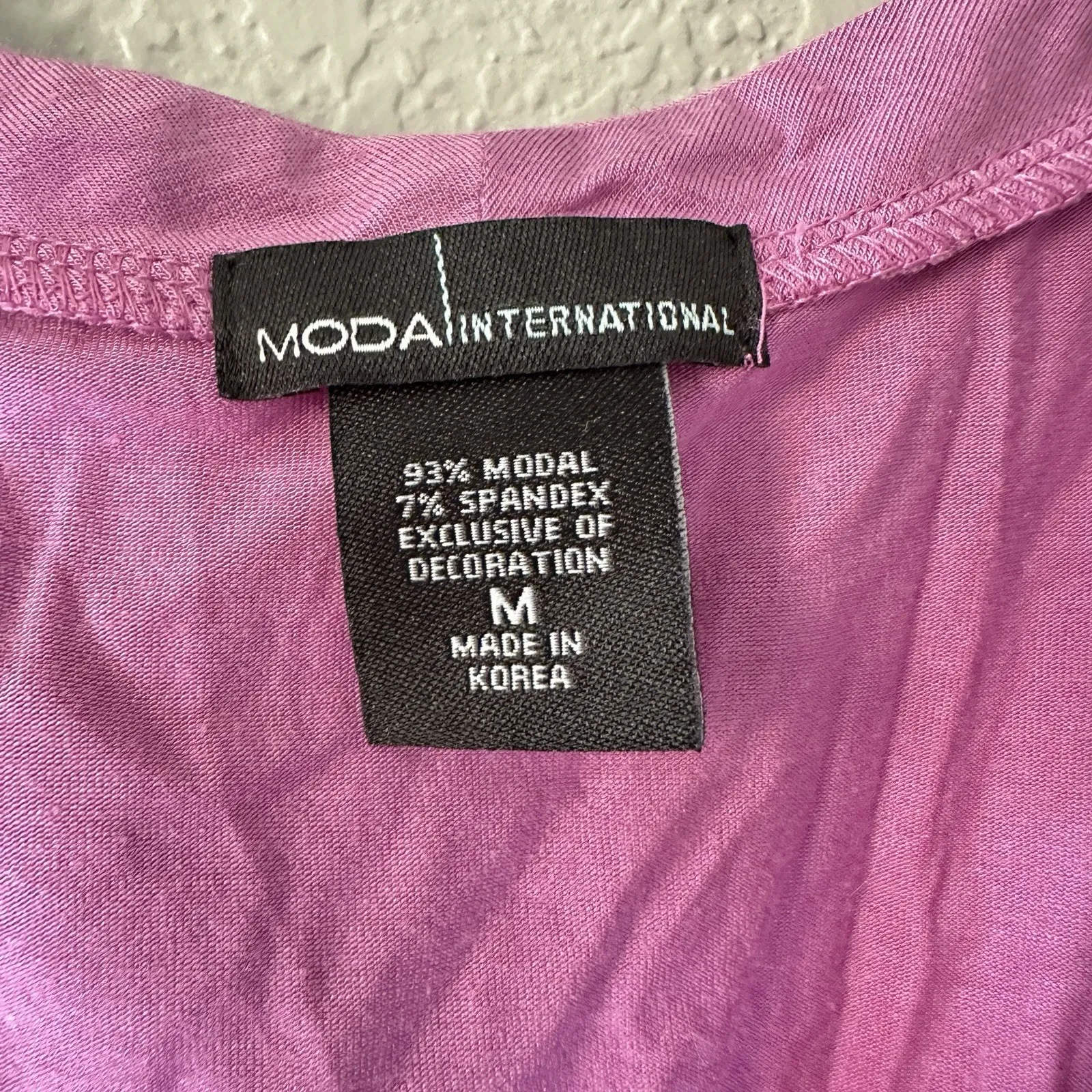 VTG Moda International Pink Baby Doll Dress Soft Modal Tie Front Size M‎ Y2K Size M - Image 7