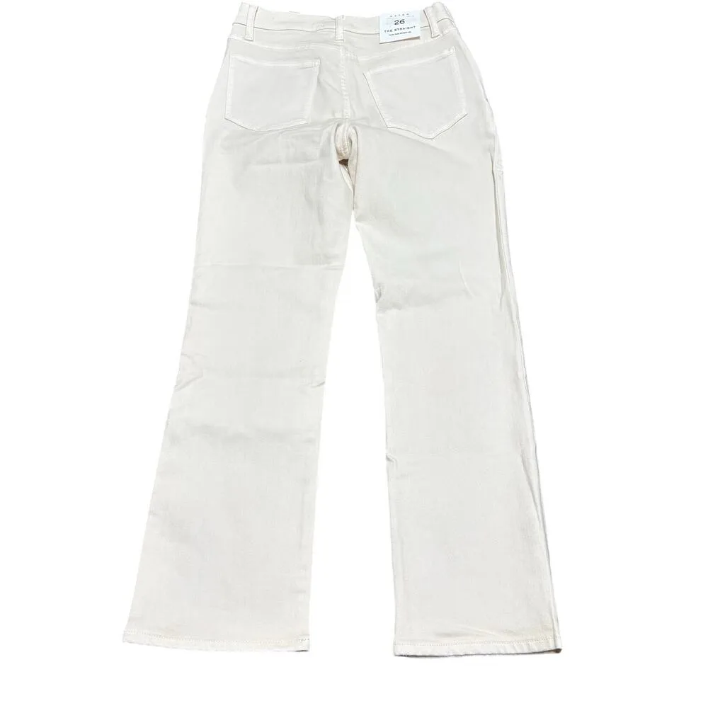 Hatch Under Belly Straight Leg Maternity Jean Vanilla White SZ 26 Free People - Image 11