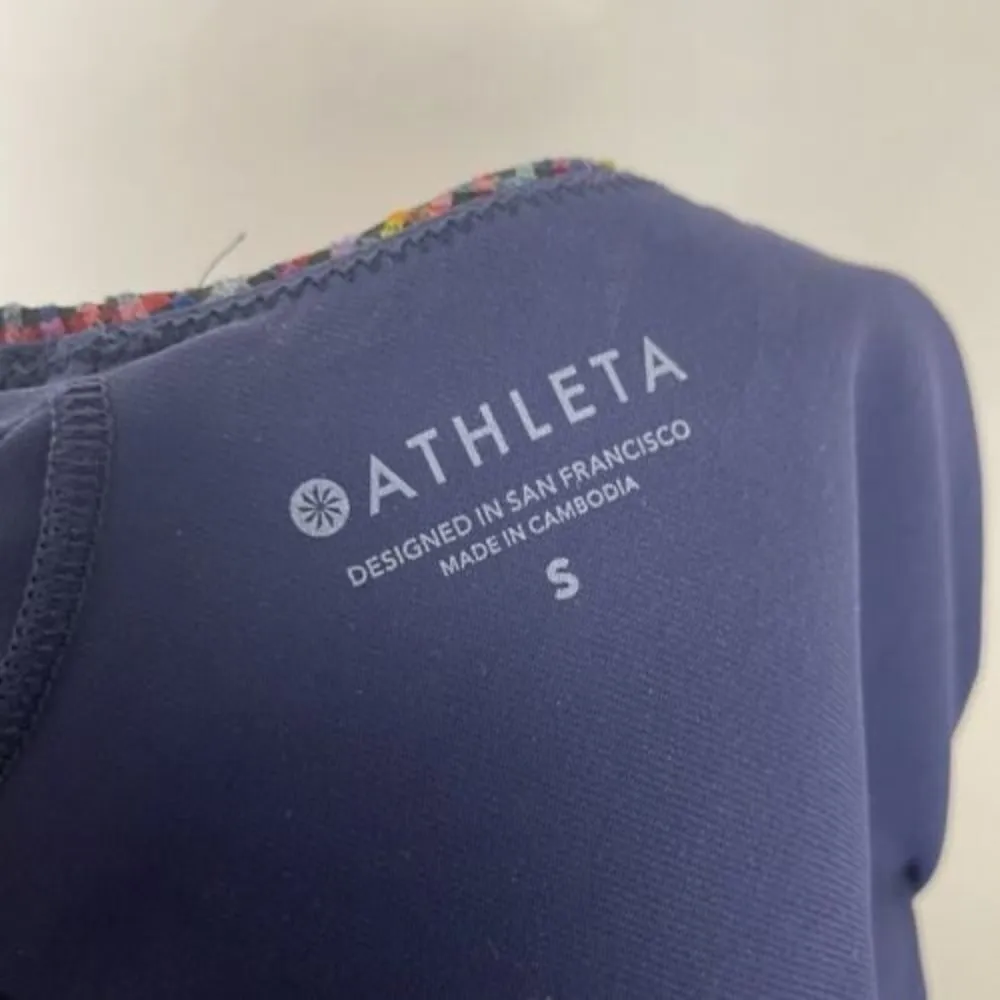 Athleta Seersucker V-neck One Piece Swimsuit plaid MULTICOLOR size small 530954 - Image 6