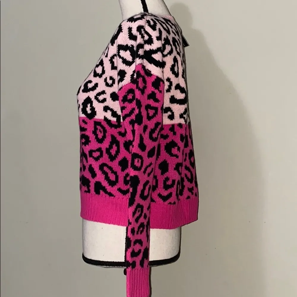 Blush Bloom pink leopard print colorblock sweater Size undefined - Image 10