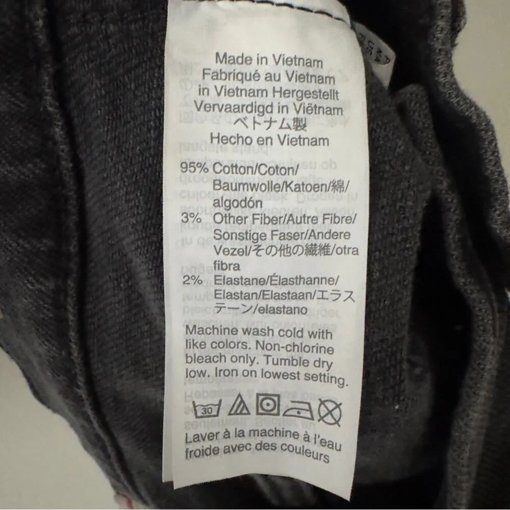 Madewell 10” High Rise Skinny Jeans Cotton Stretch Black Zip Button Denim pocket - Image 12