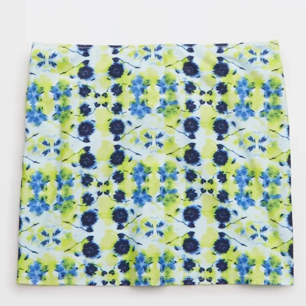 Aerie Ruched Swim Skirt NWT Floral Misty Sky - Image 5