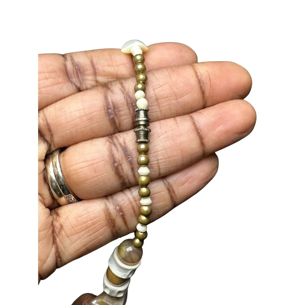 Vintage Oversized Seashell Pendant Necklace Beach Brides Ocean Lovers 18 Inches - Image 5