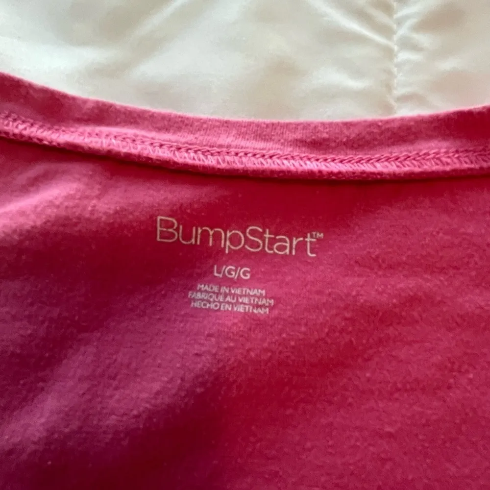 BumpStart Maternity Tops.Short Sleeve. Set of 2 Pink & Black Striped Size L - Image 4