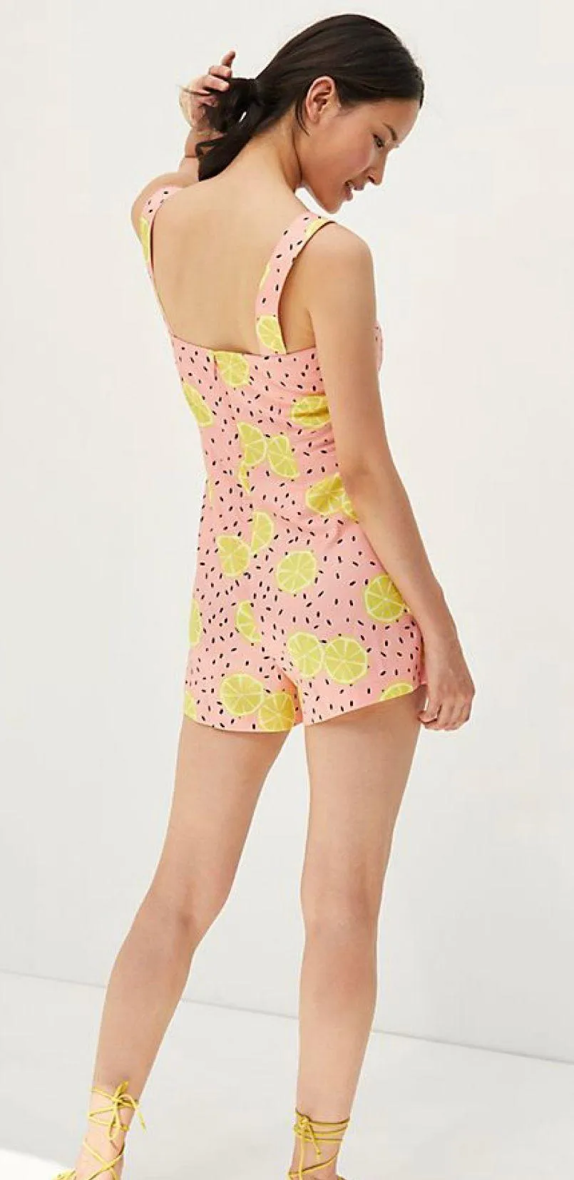 NWT $148  Hutch Pink Lemon Short Overalls S - Image 2