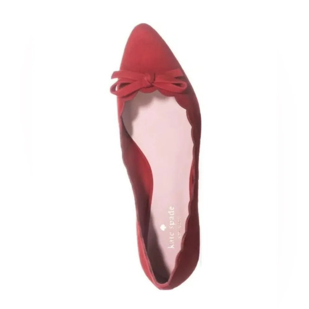New York Eleni Petaled Ballet Flats in Dark Red Size 8 - Image 2