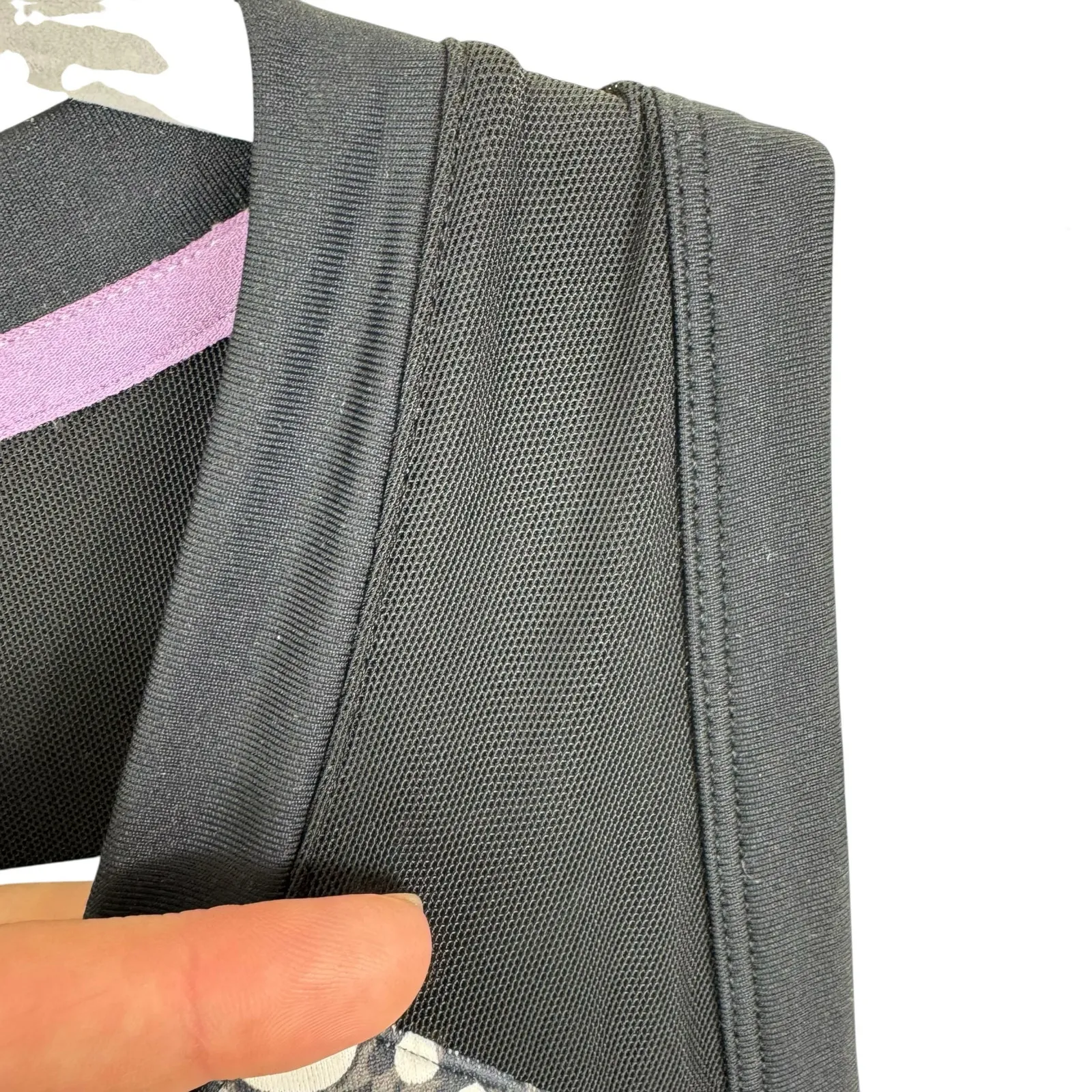 Title Nine Diamalete Floral Black White Sleeveless Stretchy Athletic Dress Sz XS - Image 4