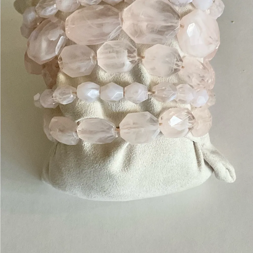 Pink Rose Quartz Beaded Bracelet Set - Image 6