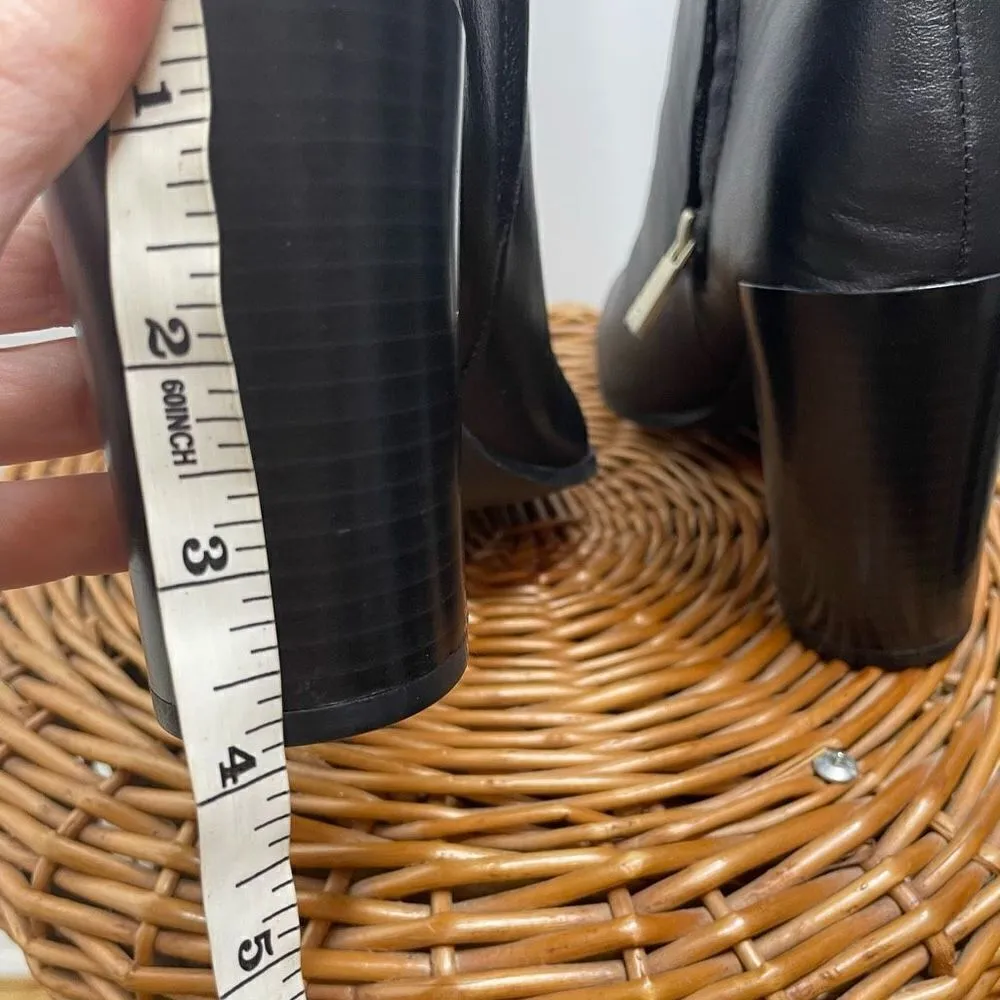 NEW Kenneth Cole Justin Leather Heeled Boots Black Leather With Box NWT 8 $239 - Image 6