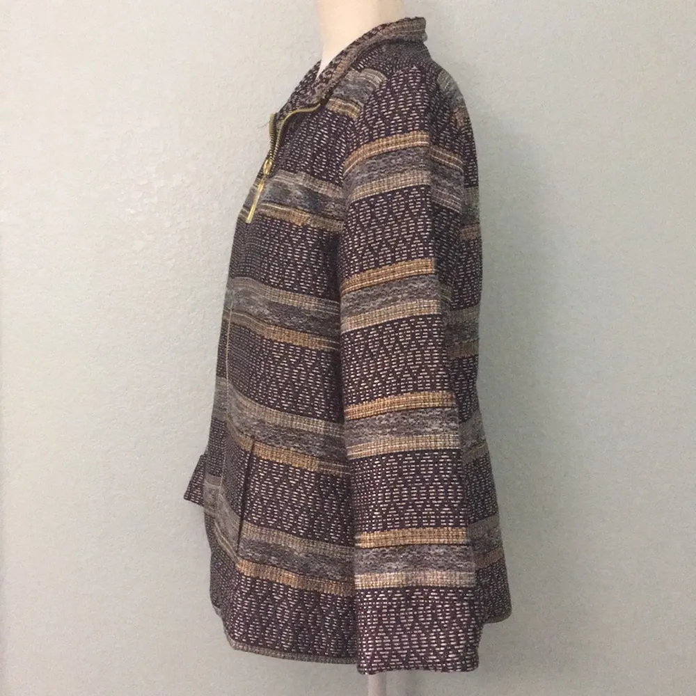 Drapers & Damons Metallic Woven Jacket Blazer 9PE - Image 4