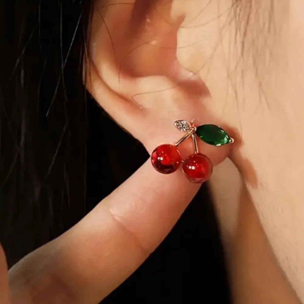Cherry Earrings Red - Image 5