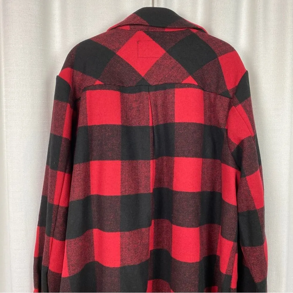 Torrid Black&Red Plaid Wool Relaxed Shacket Sz.2 NWT - Image 13