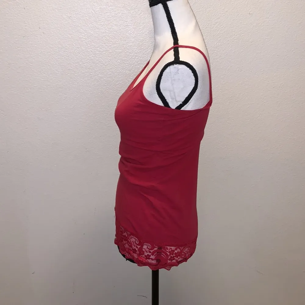 Downeast Basics red lace camisole tank top - Image 4