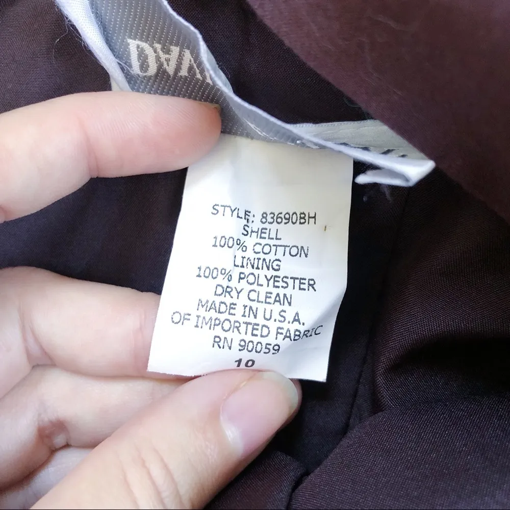 David’s Bridal • Y-Neck Cotton Sateen Dress 83690 bridesmaid Truffle brown - Image 7