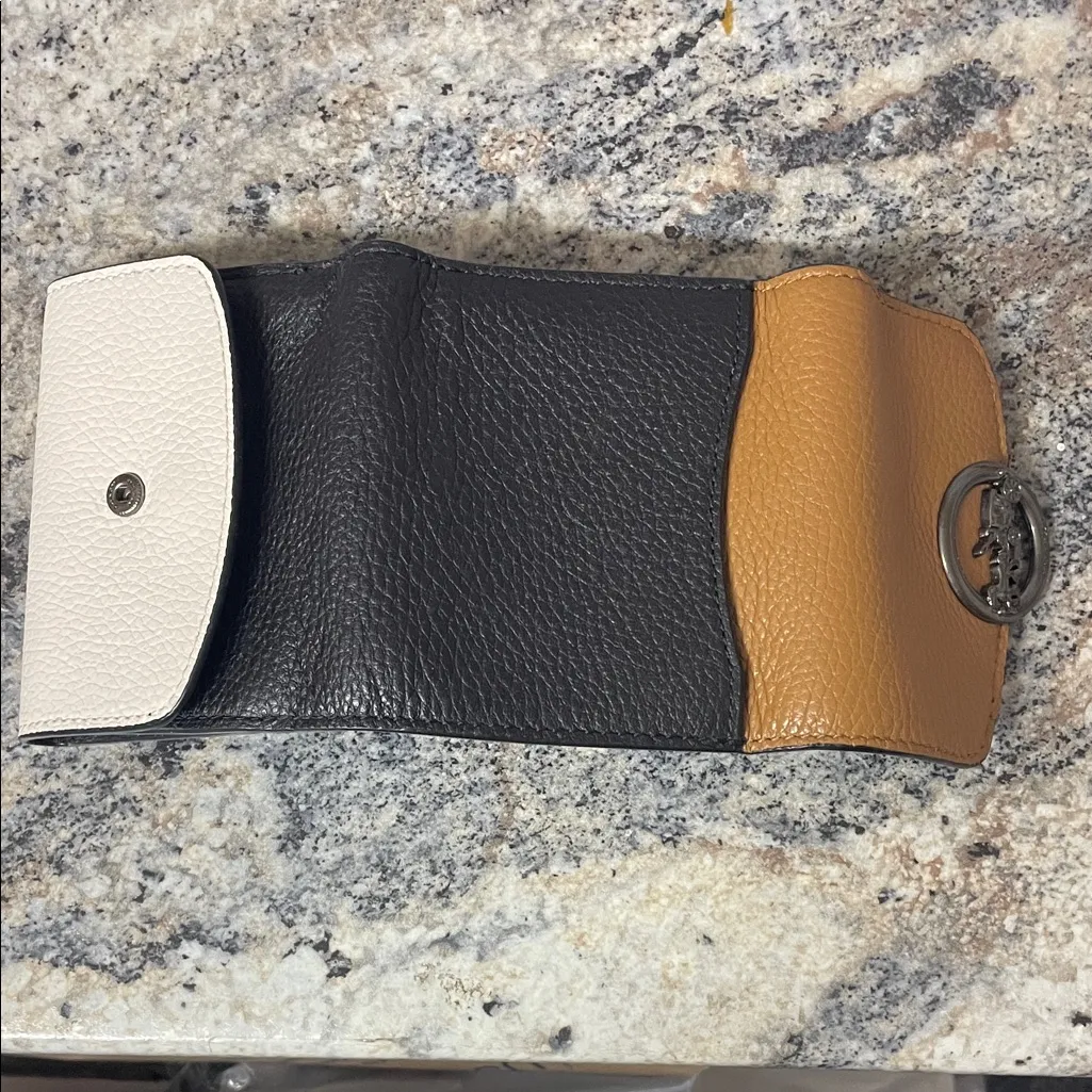 COACH JADE SMALL DOUBLE FLAP WALLET IN COLORBLOCK... - Image 4