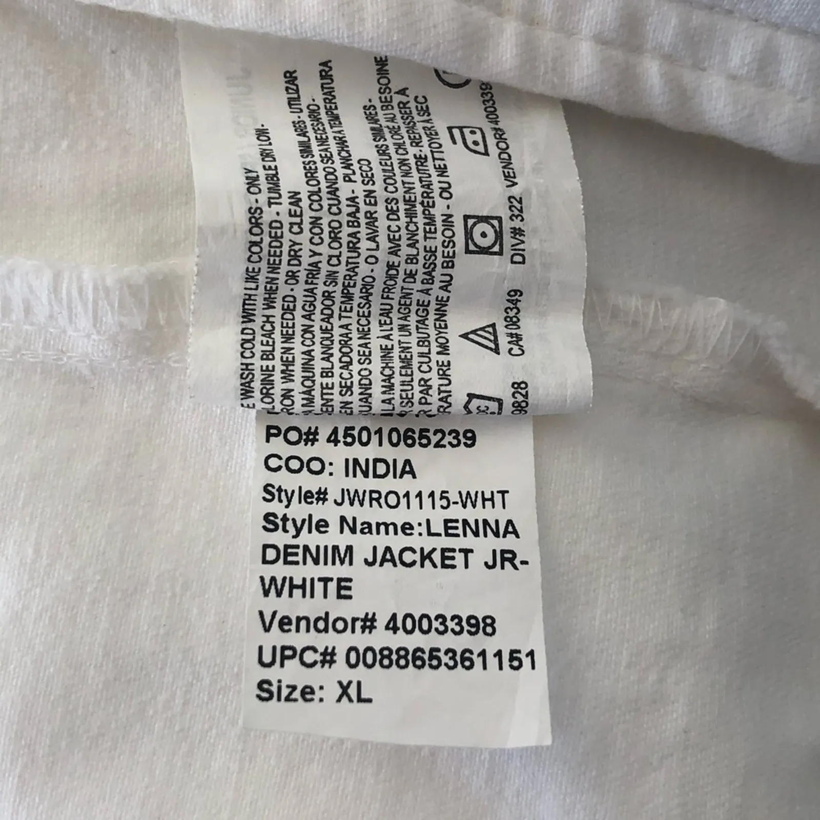 William Rast Lenna White Denim Trucker Jacket JR XL NWT Justin Timberlake Collab - Image 11