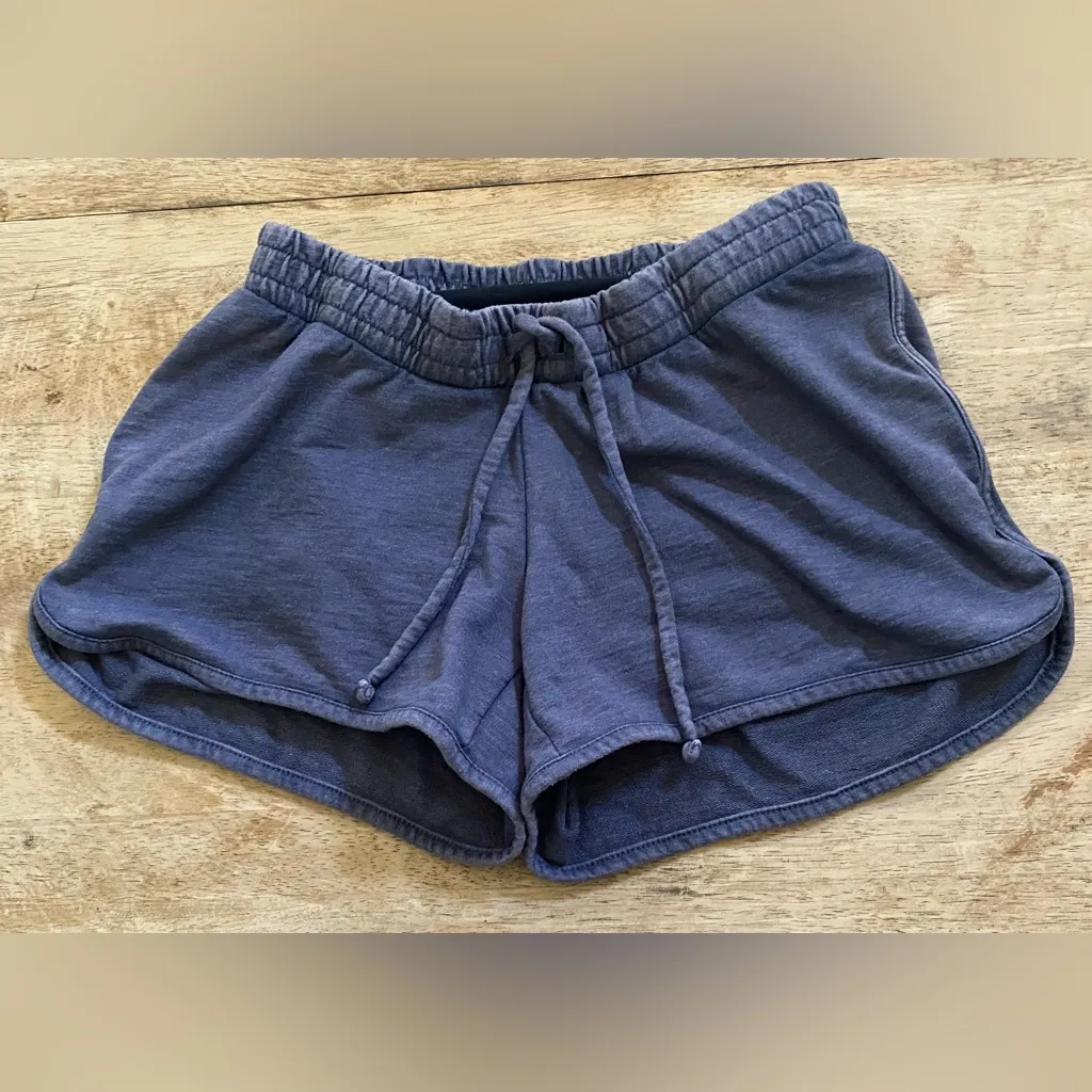A:glow Women’s Sz S (Maternity) Slate Blue/Gray Cotton Blend Shorts‎ Blue - Image 3