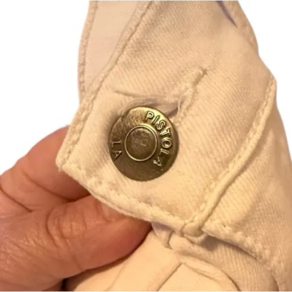 Pistola White Jeans with Raw Hems nwot - Image 6