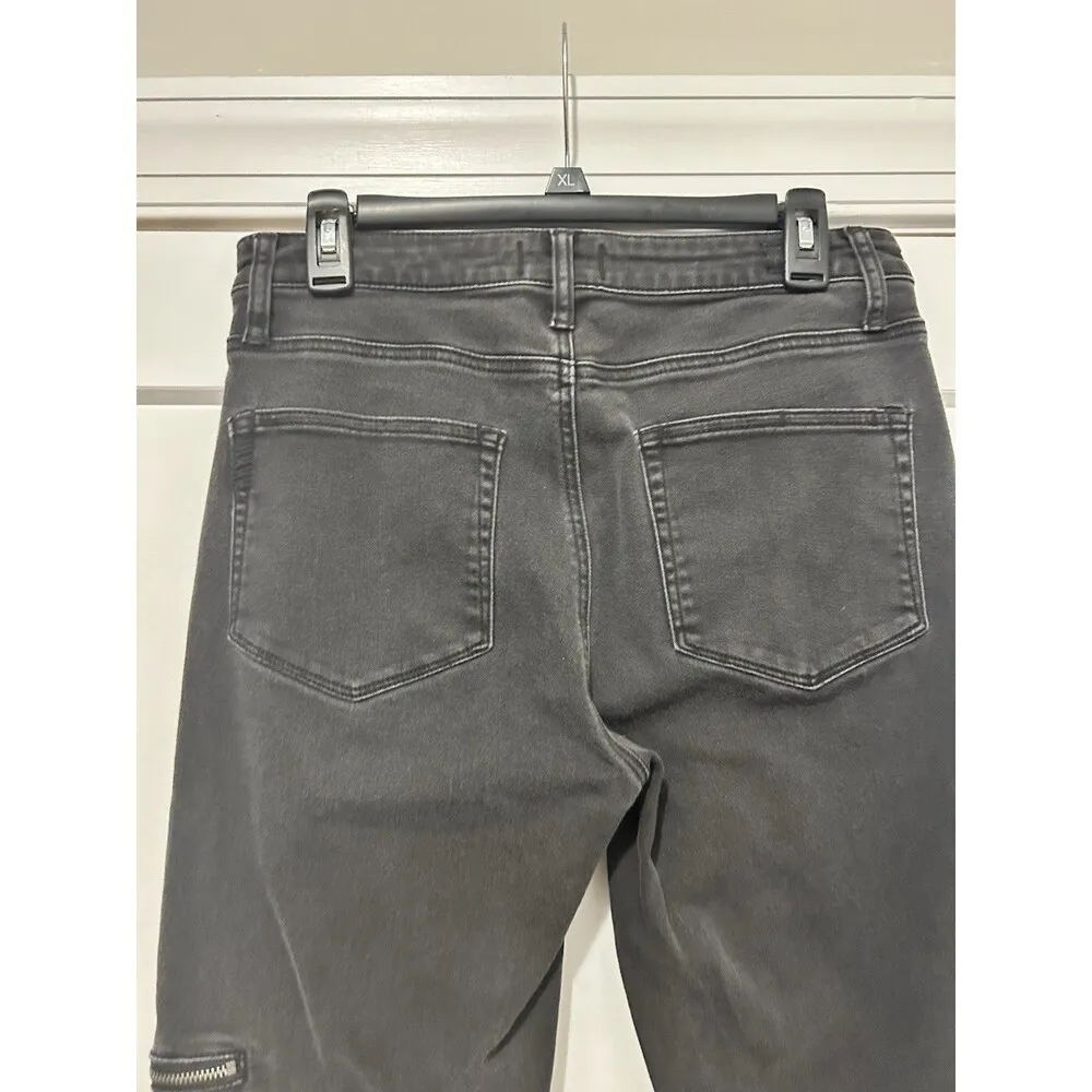 PAIGE Daryn Zip Ankle NightCat Black Skinny Jeans Zip Cargo/Ankle Women Size 30 - Image 5