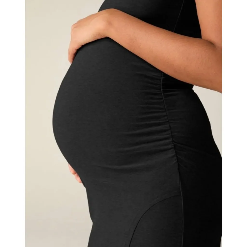 BEYOND YOGA Spacedye Inspire Maternity Midi Dress in Darkest Night Size Medium - Image 10