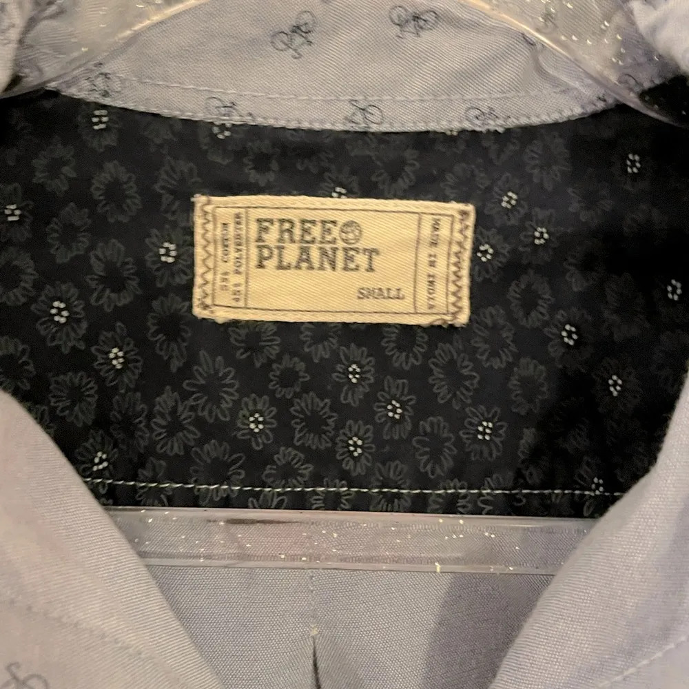 Free Planet  Bike Button Down Shirt k - Image 2