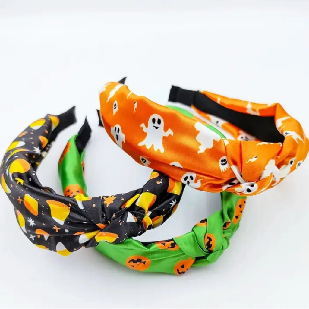 Halloween Themed Headband Set of 3 Orange - Image 2