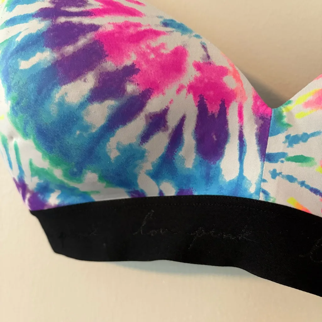 (36C) PINK Victoria's Secret padded Tie-Dye Bra - Image 2
