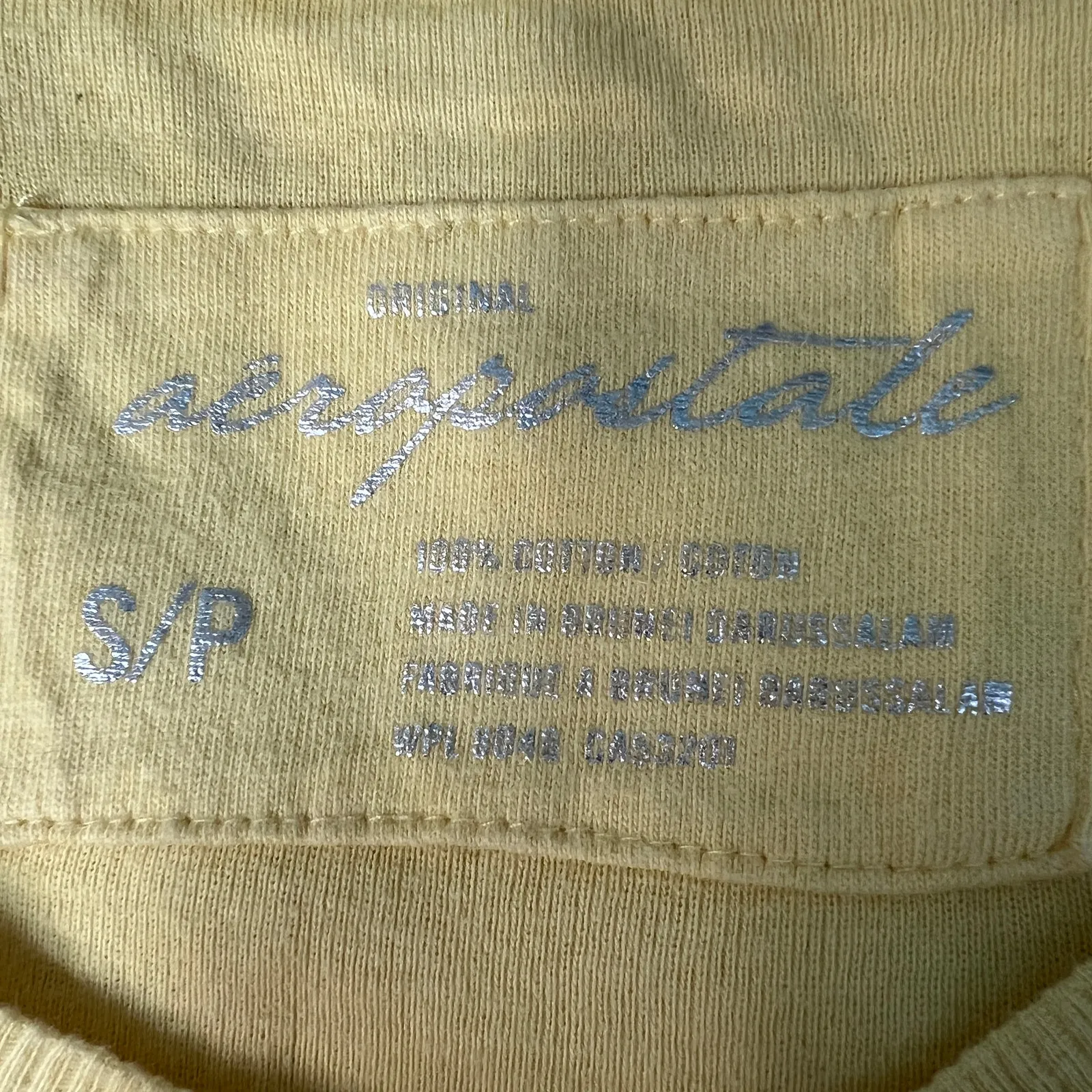 Aeropostale Y2K Embroidered Henley Top Womens Small Grunge Retro Preppy Beachy - Image 2