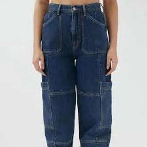 BDG Urban Outfitters High Rise Baggy‎ Jeans Blue Denim Size 26 Utility - Image 11