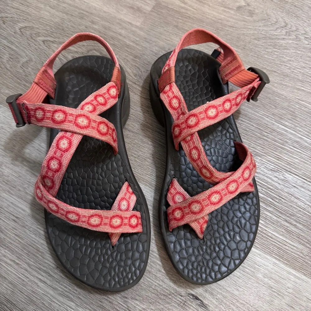 Chaco Eco Tread Z2 Sandals Outdoor Hiking Women’s 7 Peach Orange - Image 2