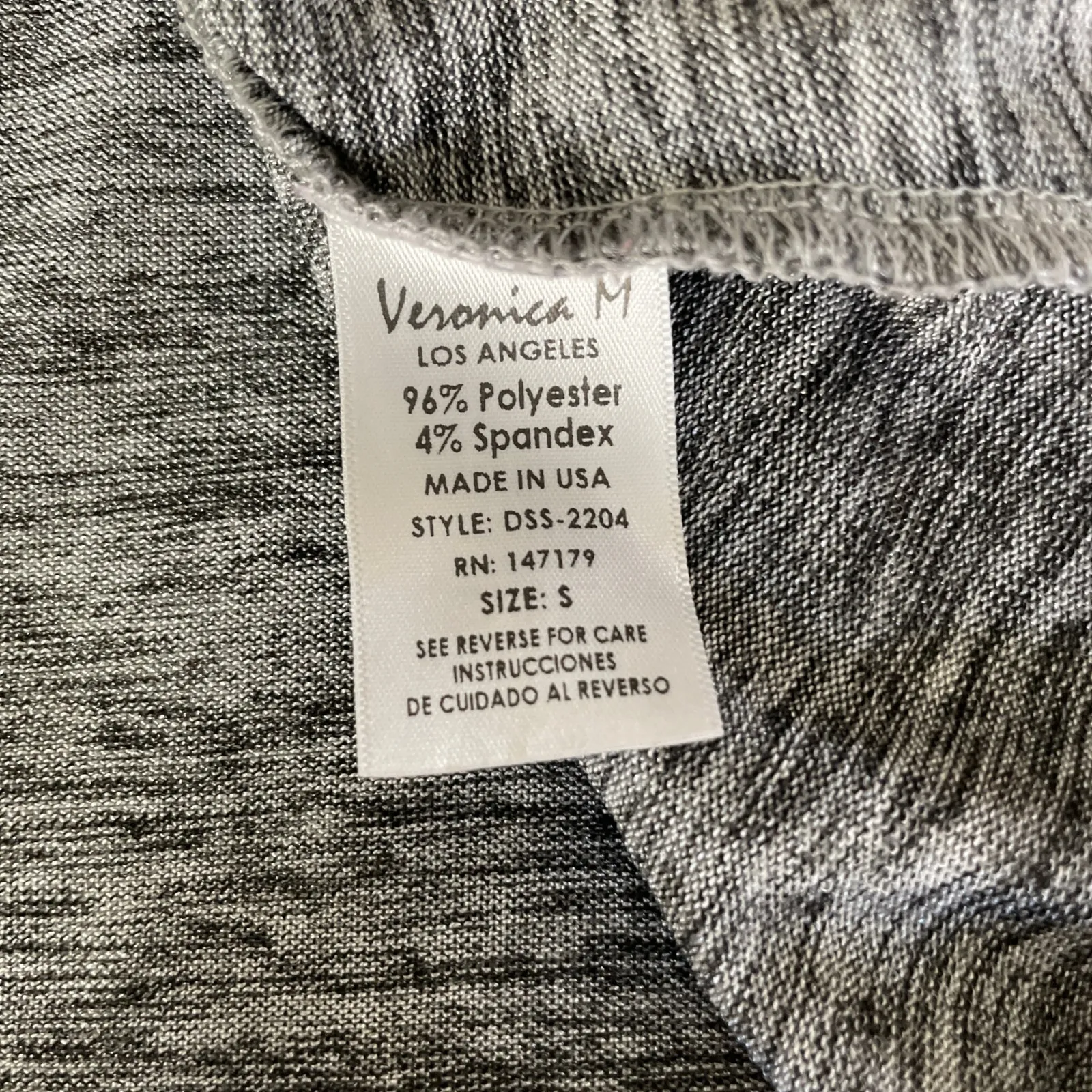 Silver Metallic Pleated Dress sz Small Veronica Short Sleeve Indie‎ Sleaze Party - Image 8