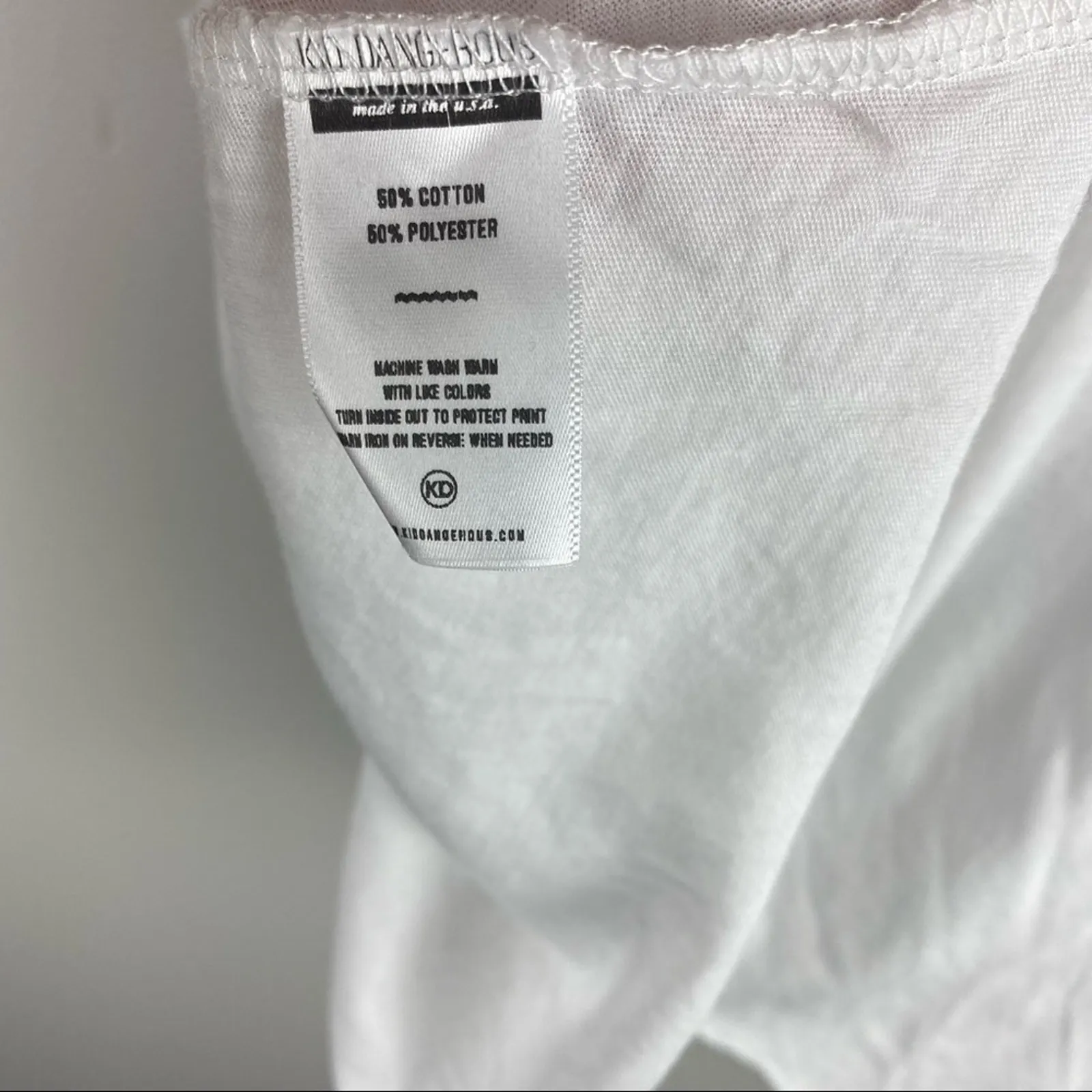 New Kid Dangerous Donut + Bacon American flag Graphic Muscle Tank Size Large White - Image 6