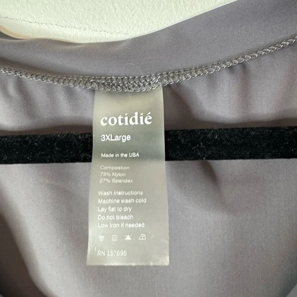 Cotidie Annie Twist Knot Puff Sleeve Top 3X Purple - Image 5