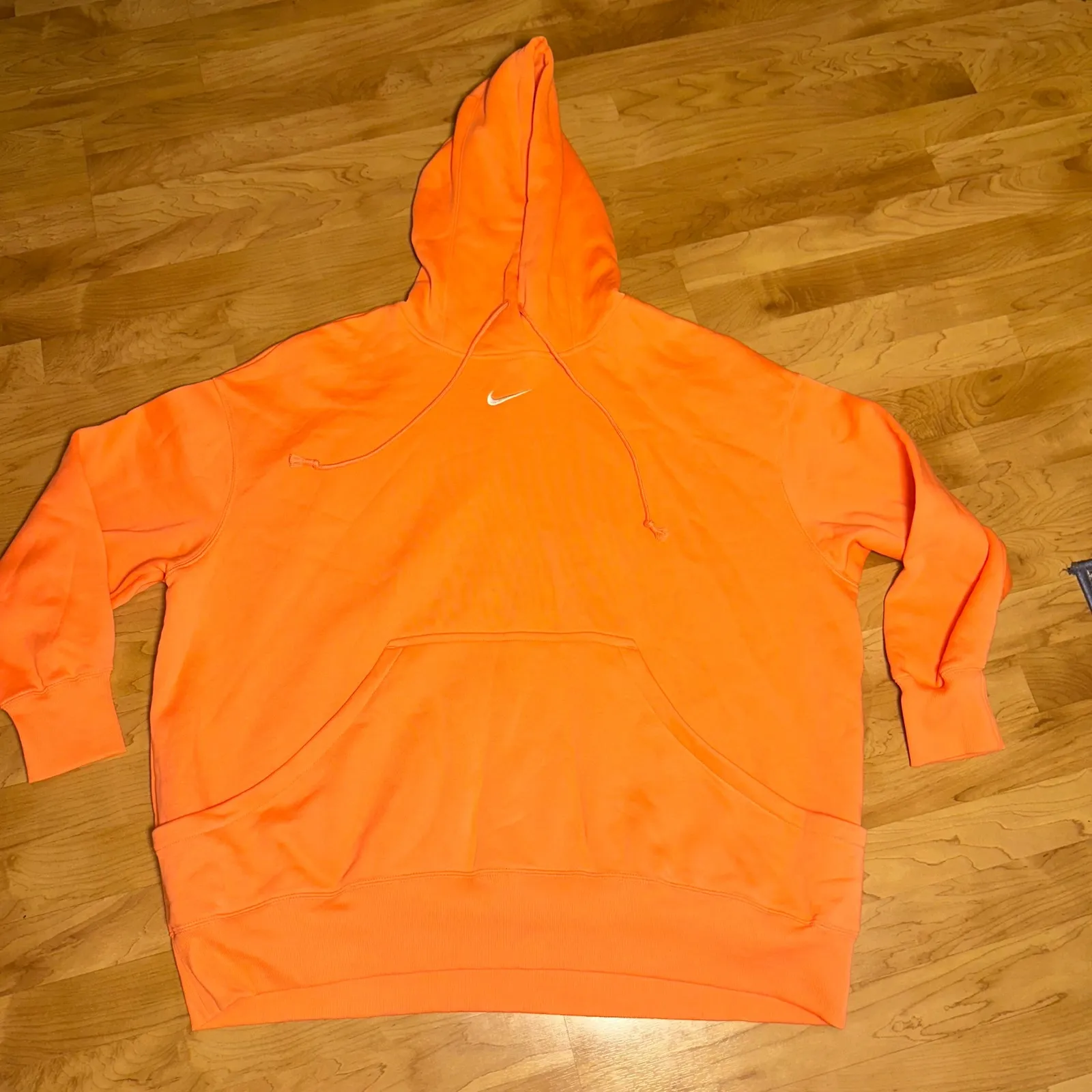 NIKE Womens Coral Pink Phoenix Swoosh Logo Fleece Hoodie Pullover XXL DQ5860 643 - Image 3