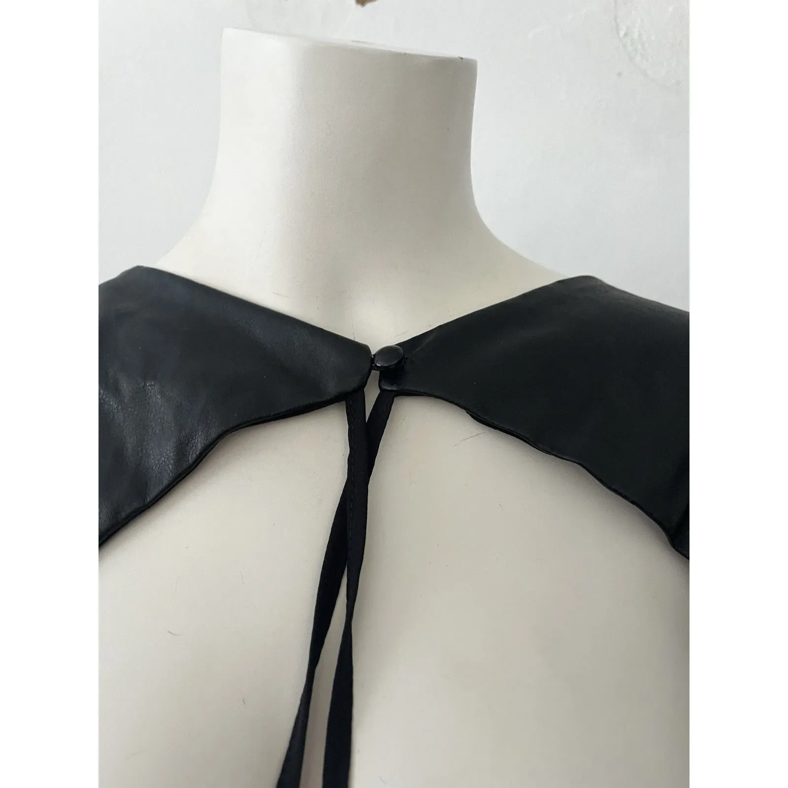 Collusion Womens Top 12 Faux Leather Goth Dark Fairy Dark Romantic Witchy Egirl Black - Image 8