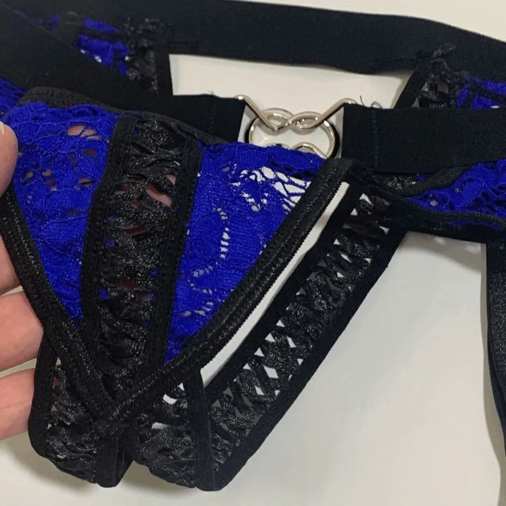 World Intimates 3 Piece Lingerie Set Blue Size undefined - Image 4