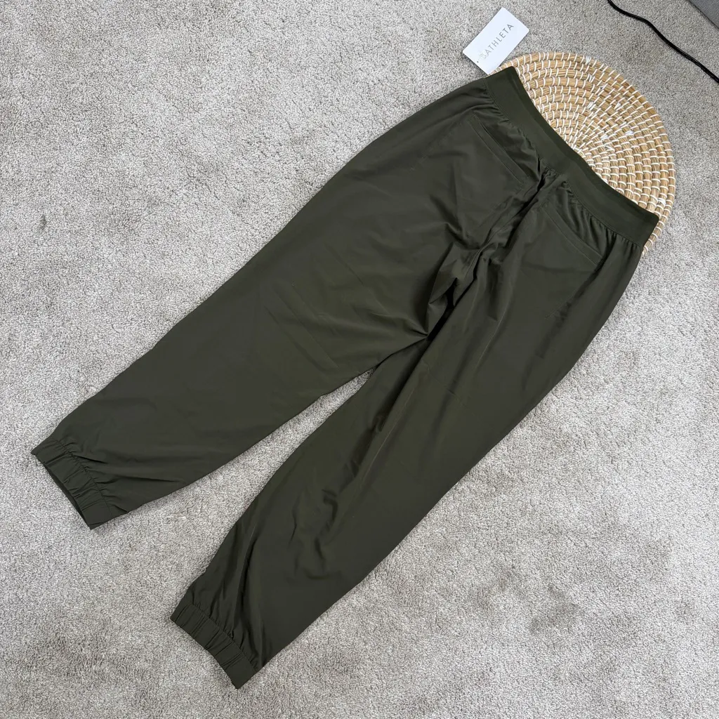 NWT Athleta Women’s Brooklyn Heights High Rise Jogger Pants UPF 40+ in Green 0 - Image 7