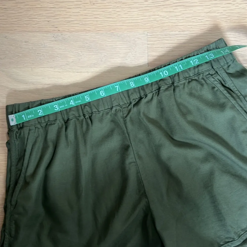 Madewell Olive Green Pull On Shorts Size Small Summer Pockets Elastic Waist - Image 7