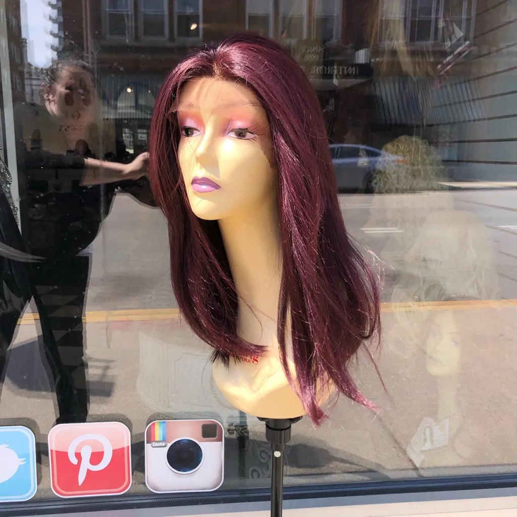 Red wine 99J Wig fullCap thick Burgundy cap 2020 Size 14 - Image 6