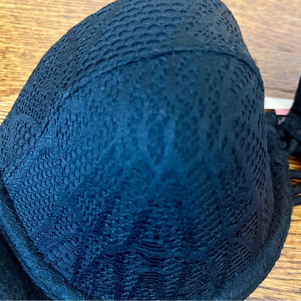 Victoria’s Secret Black Lace Strapless Bikini Top 34C from 2015 - Image 2