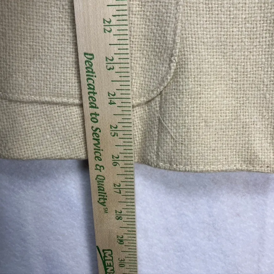 Vintage Dorene Donegal Tweed Wool Blazer Women's 12 Cream Ireland‎ Pure New wool - Image 12